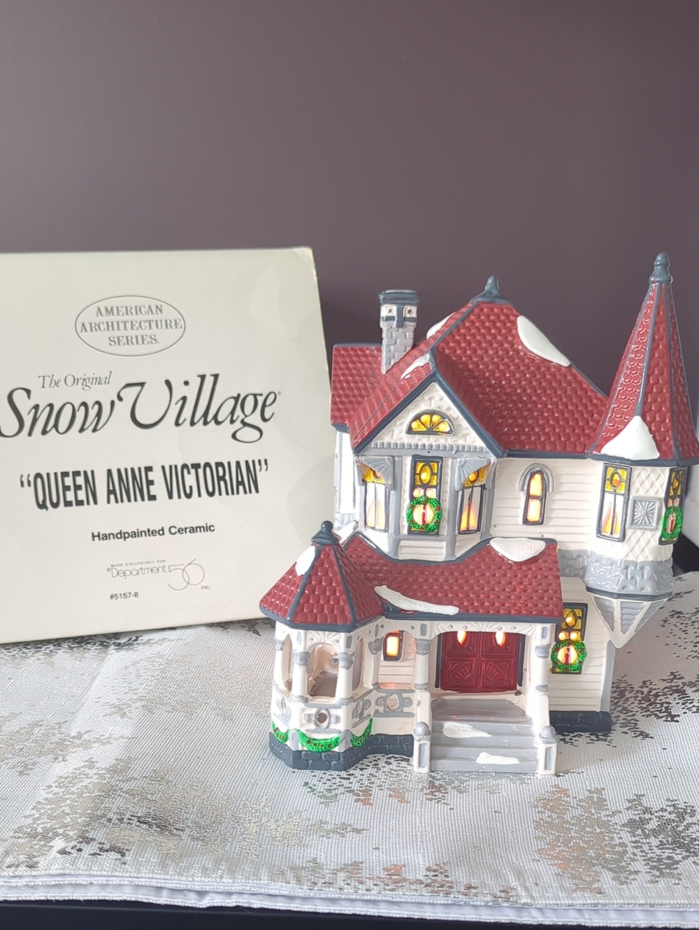 Queen Anne Victorian Dept 56 #5157-8 American Architecture Series Snow Village